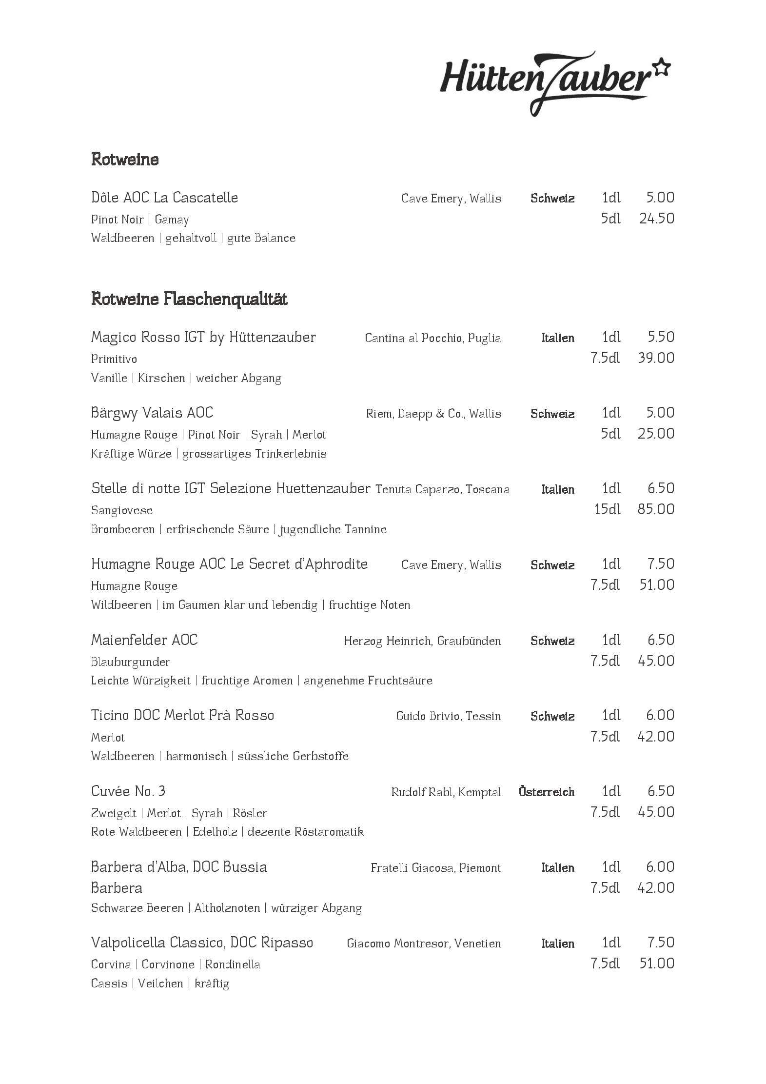 Speisekarte Berghotel Leiterli Restaurant in Lenk im Simmental, Seite 10