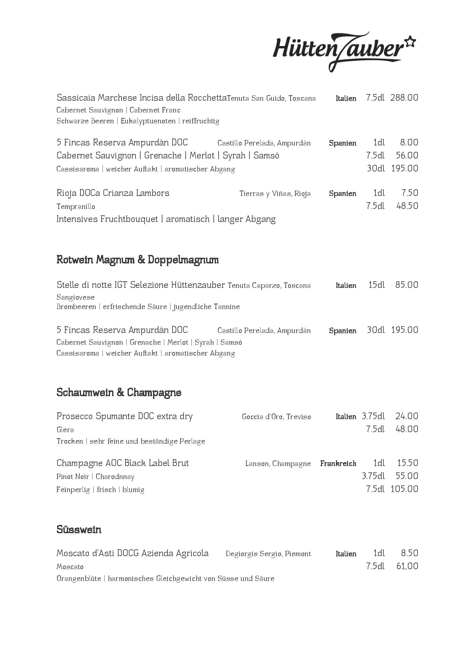 Speisekarte Berghotel Leiterli Restaurant in Lenk im Simmental, Seite 11