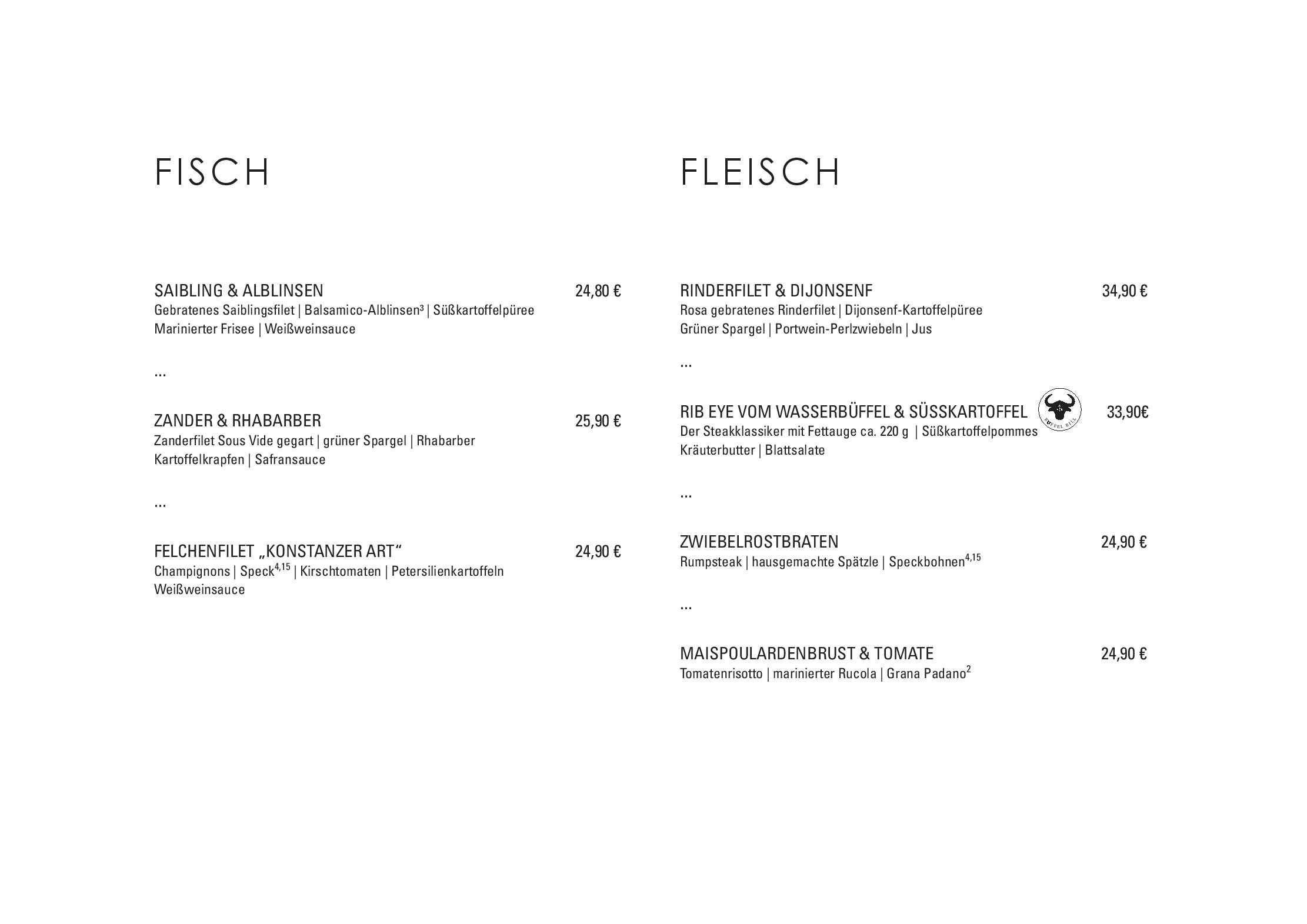 Speisekarte Mohren in Reichenau, Seite 18