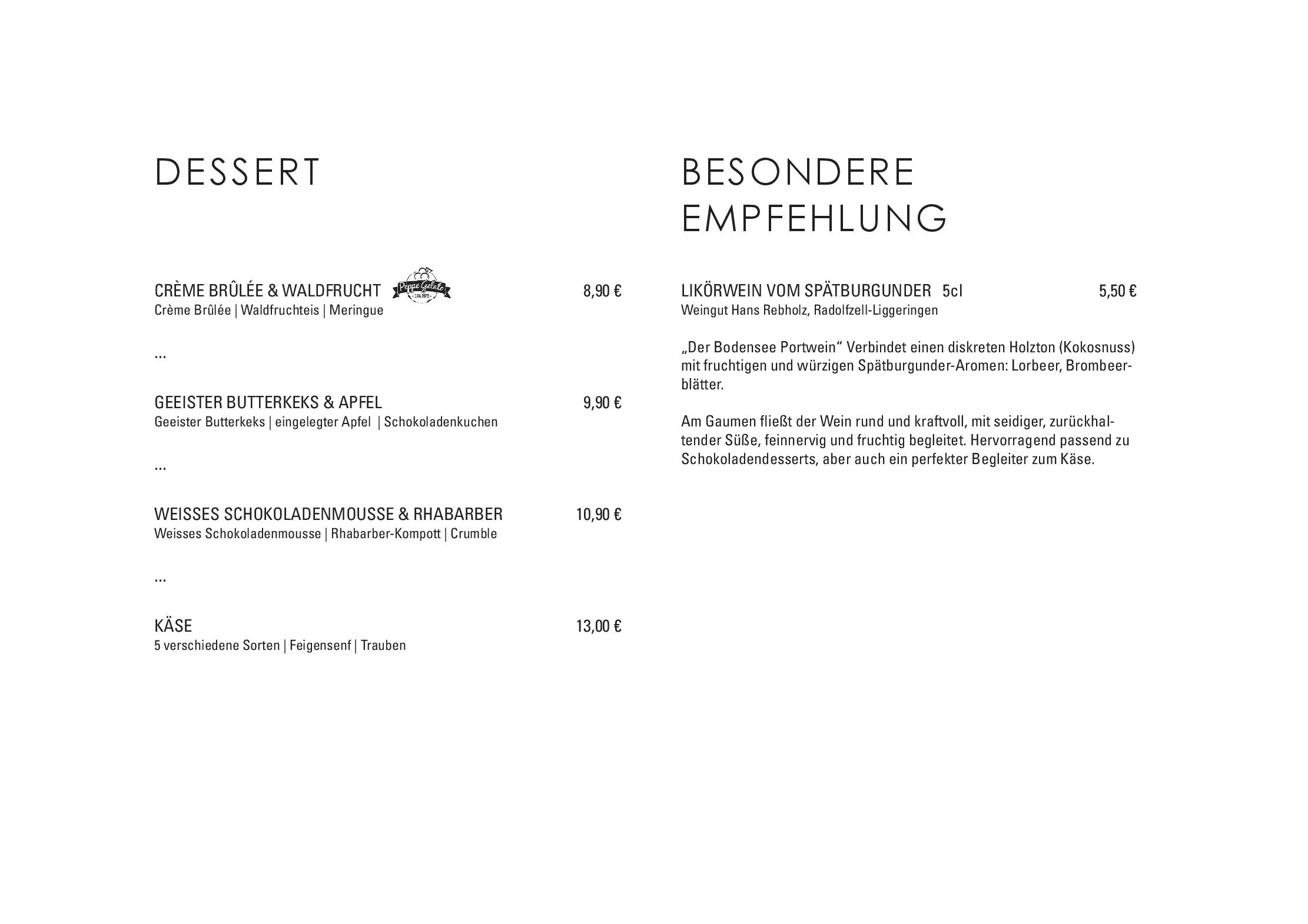 Speisekarte Mohren in Reichenau, Seite 20