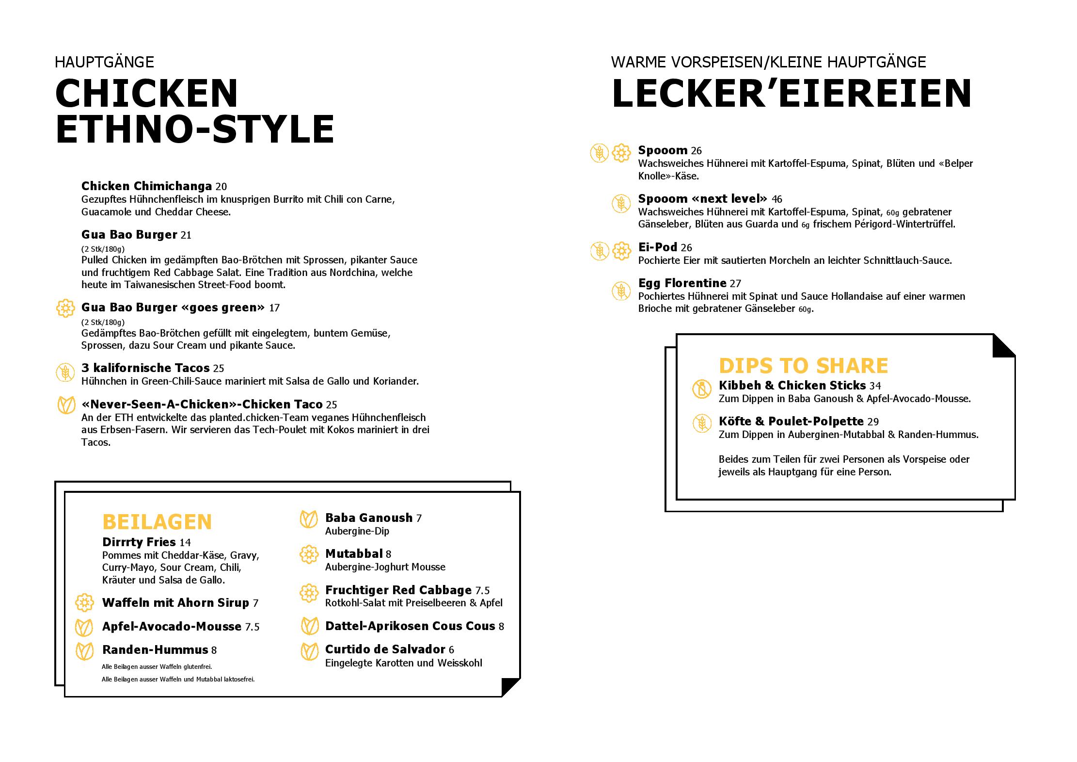 Speisekarte Restaurant Die Hühnerei in Celerina, Seite 5