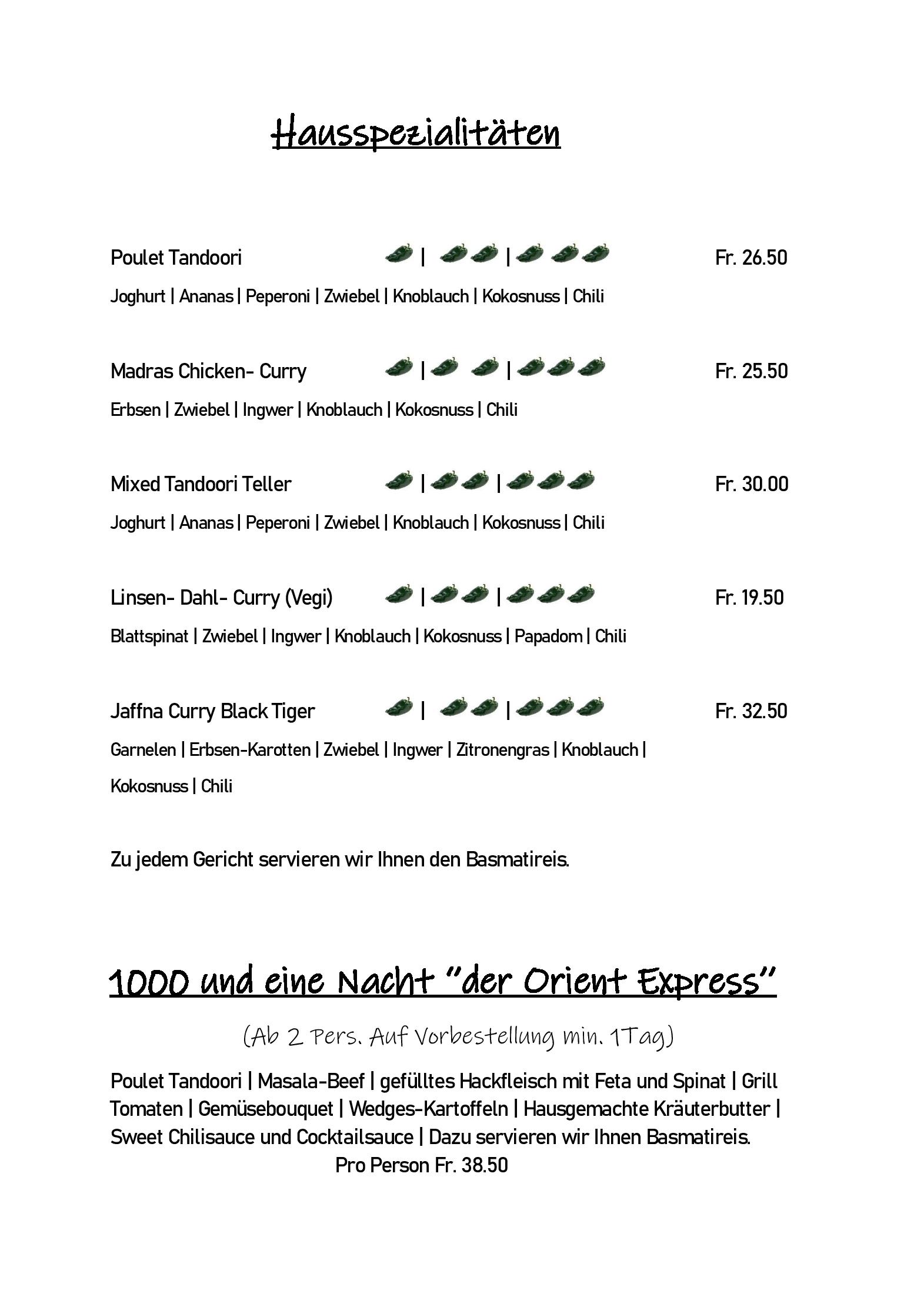 Speisekarte Gasthaus Löwen Restaurant in Dagmersellen, Seite 3