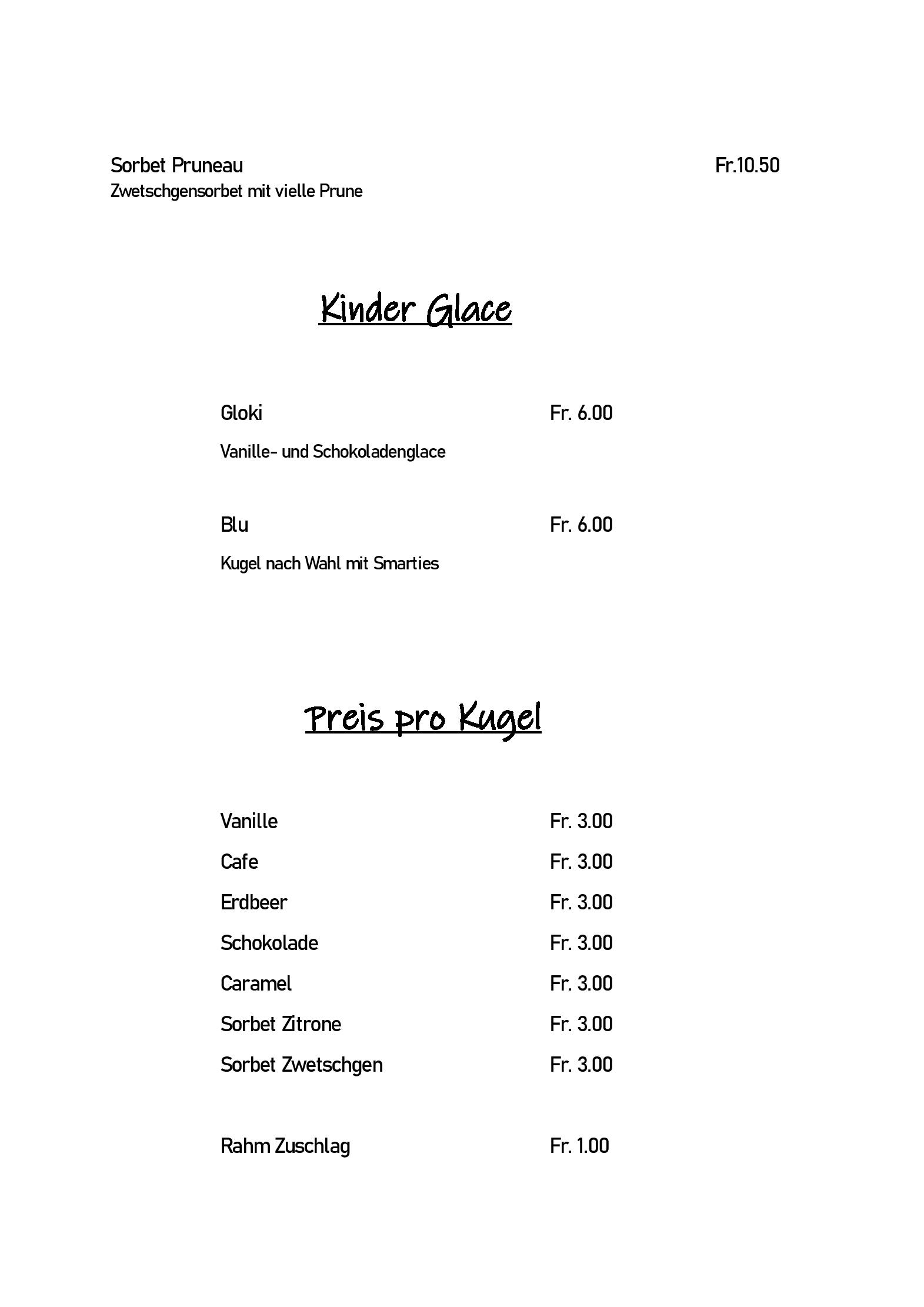 Speisekarte Gasthaus Löwen Restaurant in Dagmersellen, Seite 8