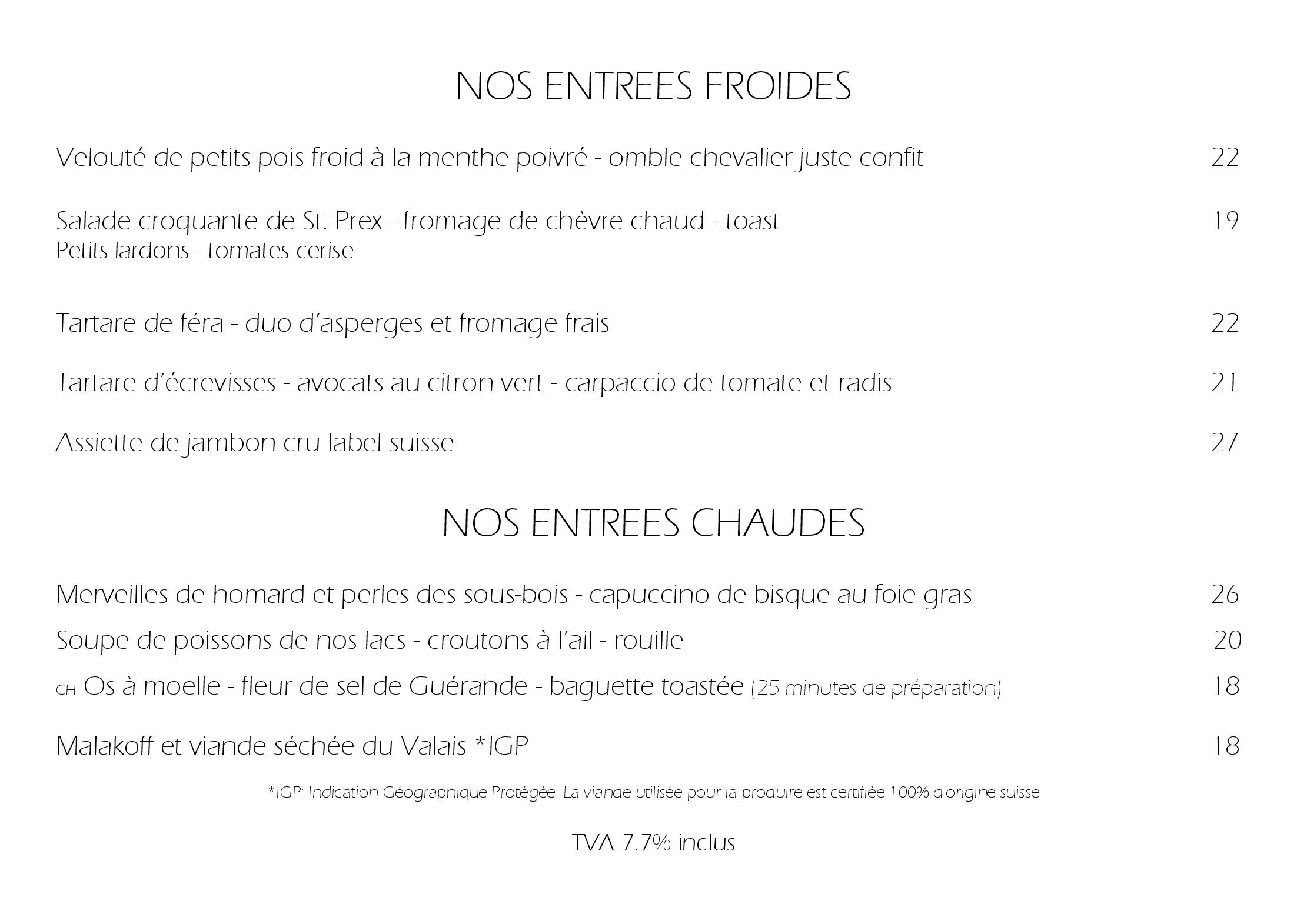 Speisekarte Restaurant du Club Nautique in Morges, Seite 4