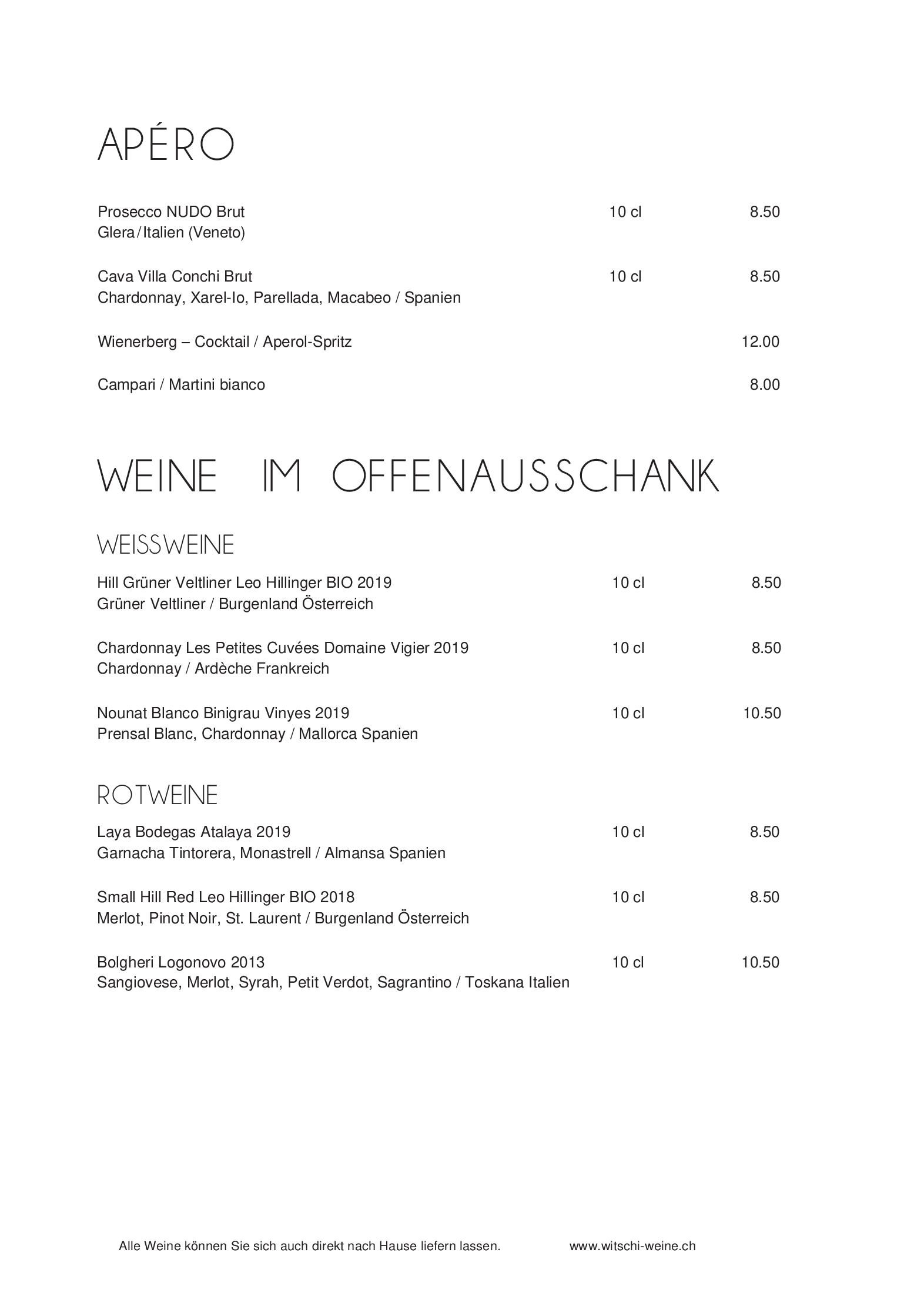 Speisekarte Wienerberg in St. Gallen, Seite 6