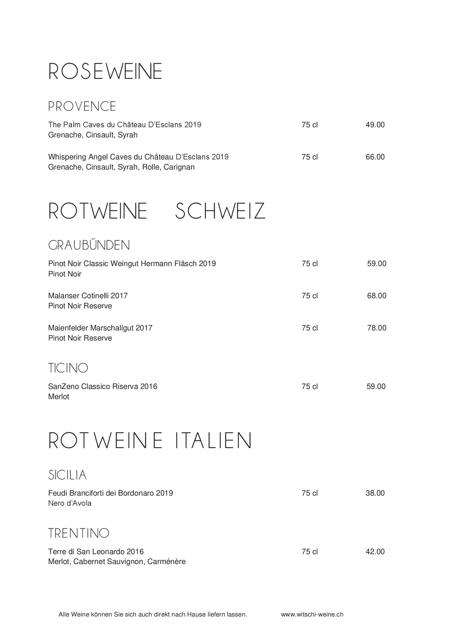 Speisekarte Wienerberg in St. Gallen, Seite 12