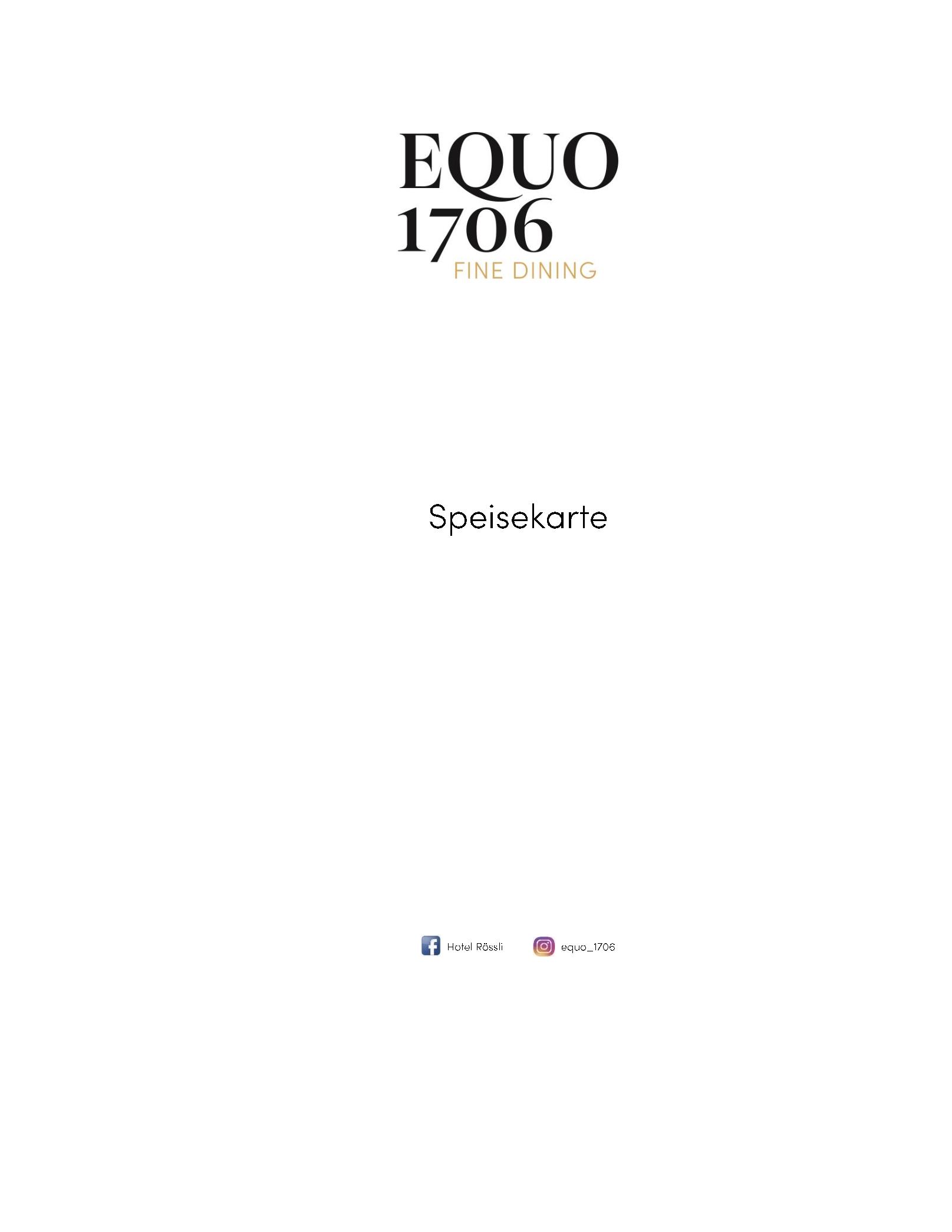 Speisekarte EQUO 1706 in Weggis, Seite 2