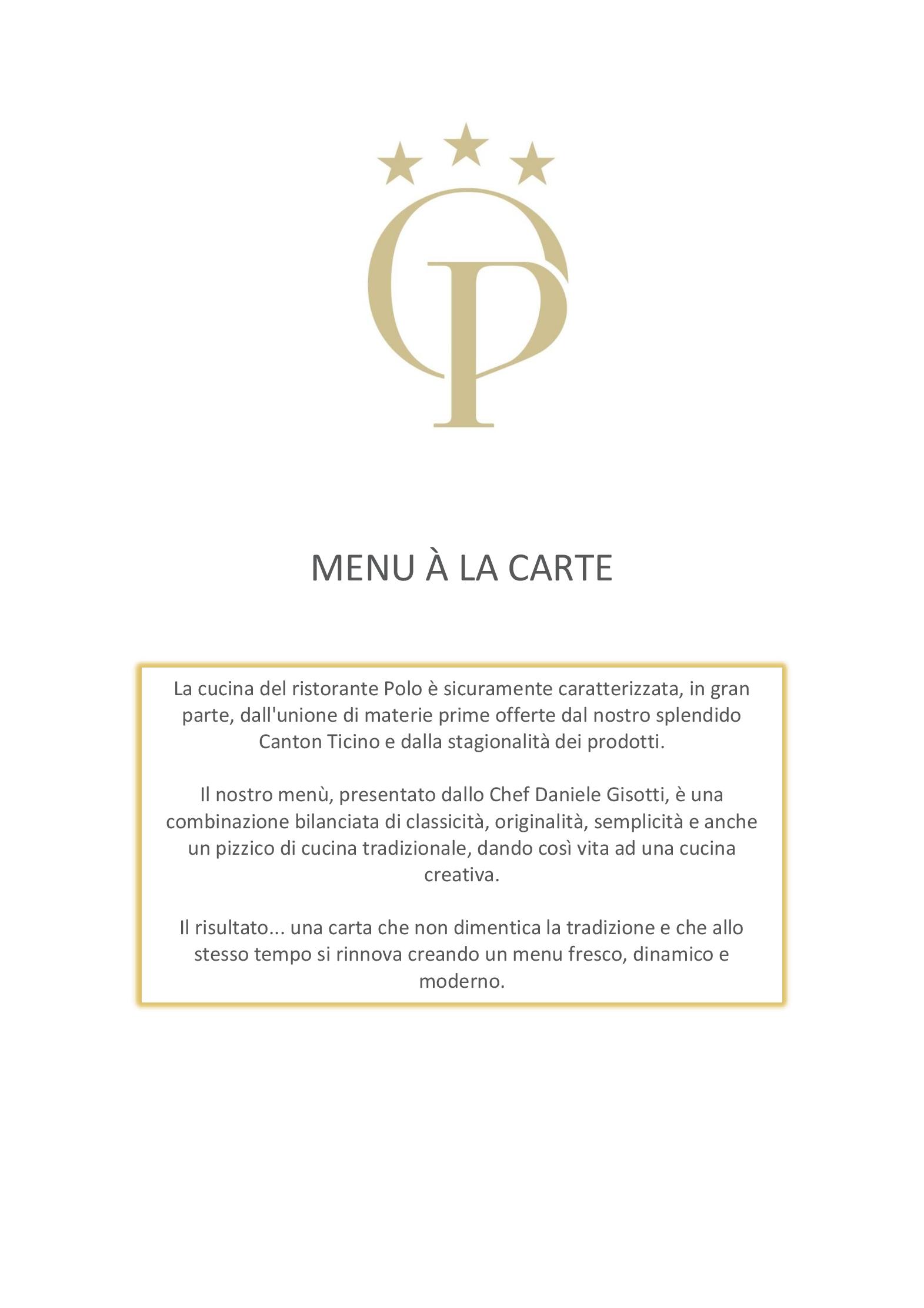 Speisekarte Restaurant Polo in Ascona, Seite 18
