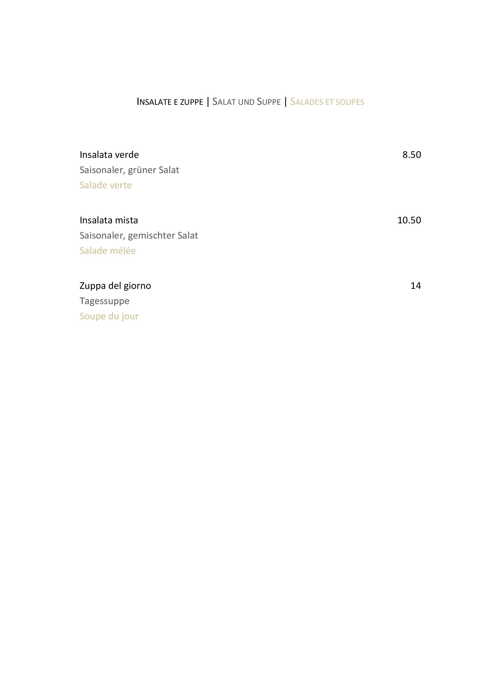 Speisekarte Restaurant Polo in Ascona, Seite 17