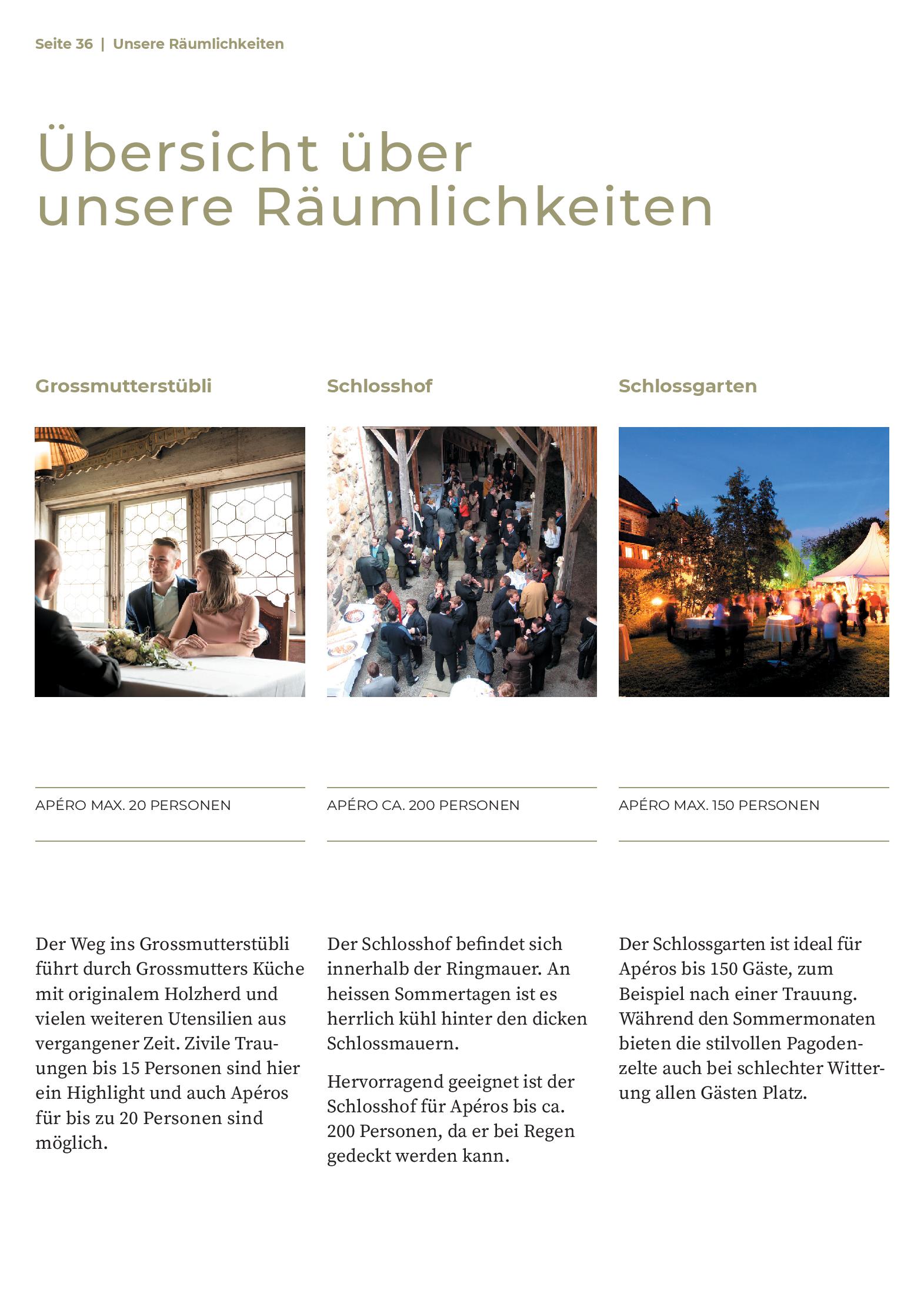 Speisekarte Wasserschloss Hagenwil in Hagenwil bei Amriswil, Seite 37