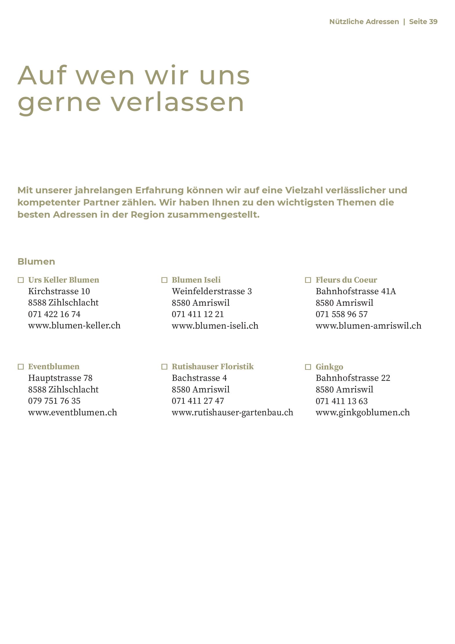 Speisekarte Wasserschloss Hagenwil in Hagenwil bei Amriswil, Seite 2