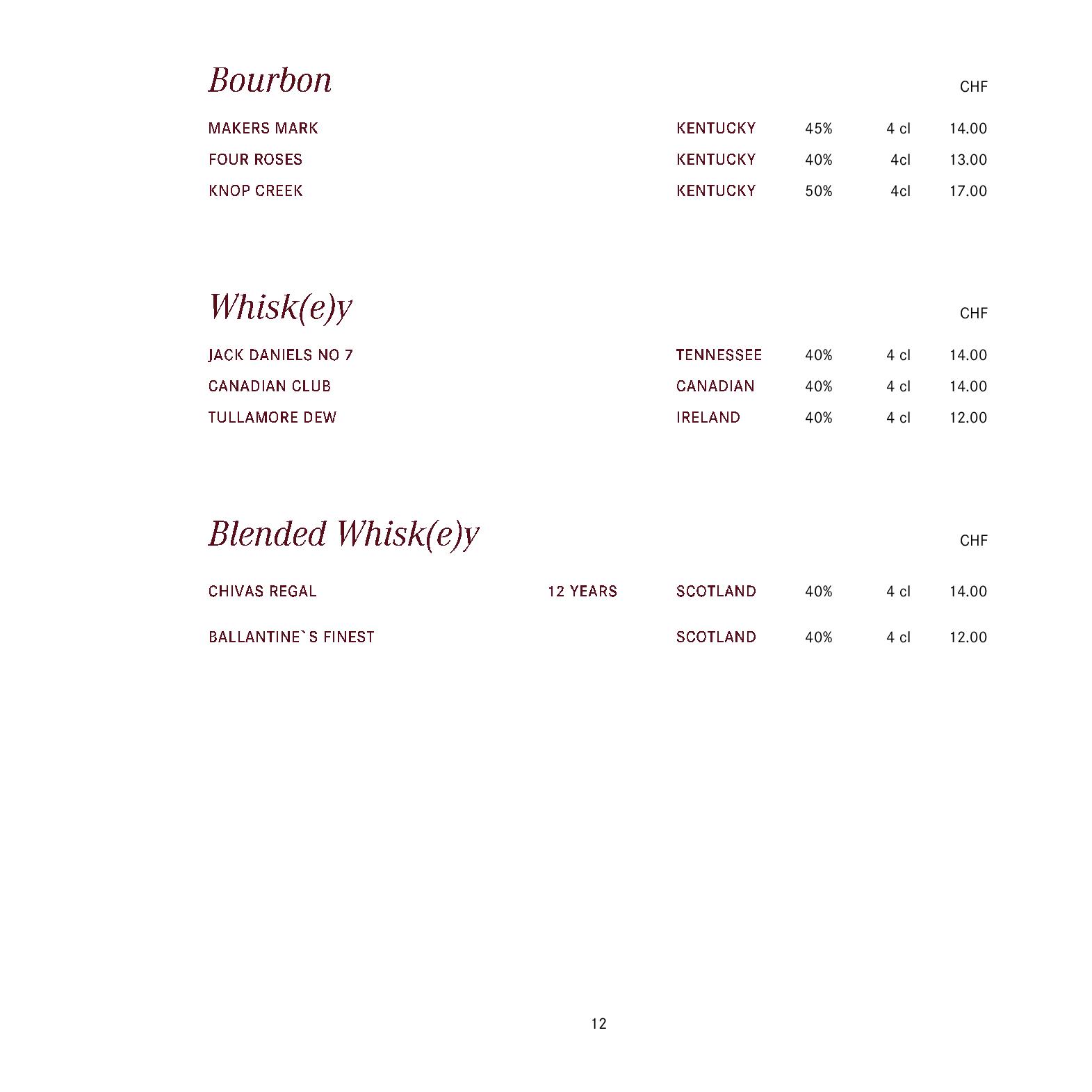 Speisekarte gladys in Bad Ragaz, Seite 6