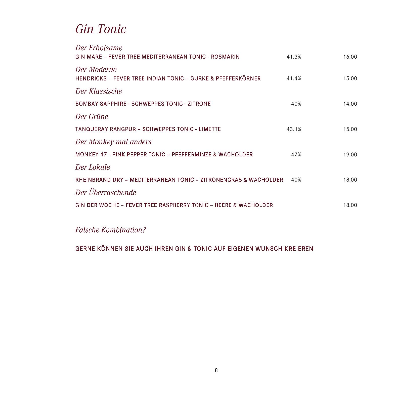 Speisekarte gladys in Bad Ragaz, Seite 5