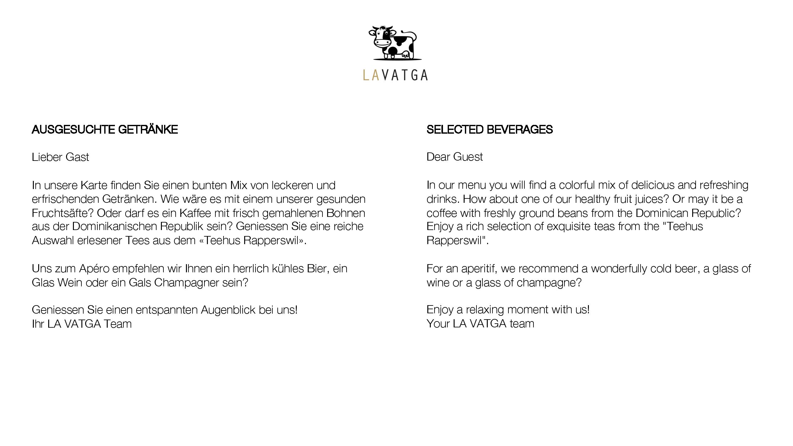 Speisekarte LA VATGA in Lenzerheide, Seite 17