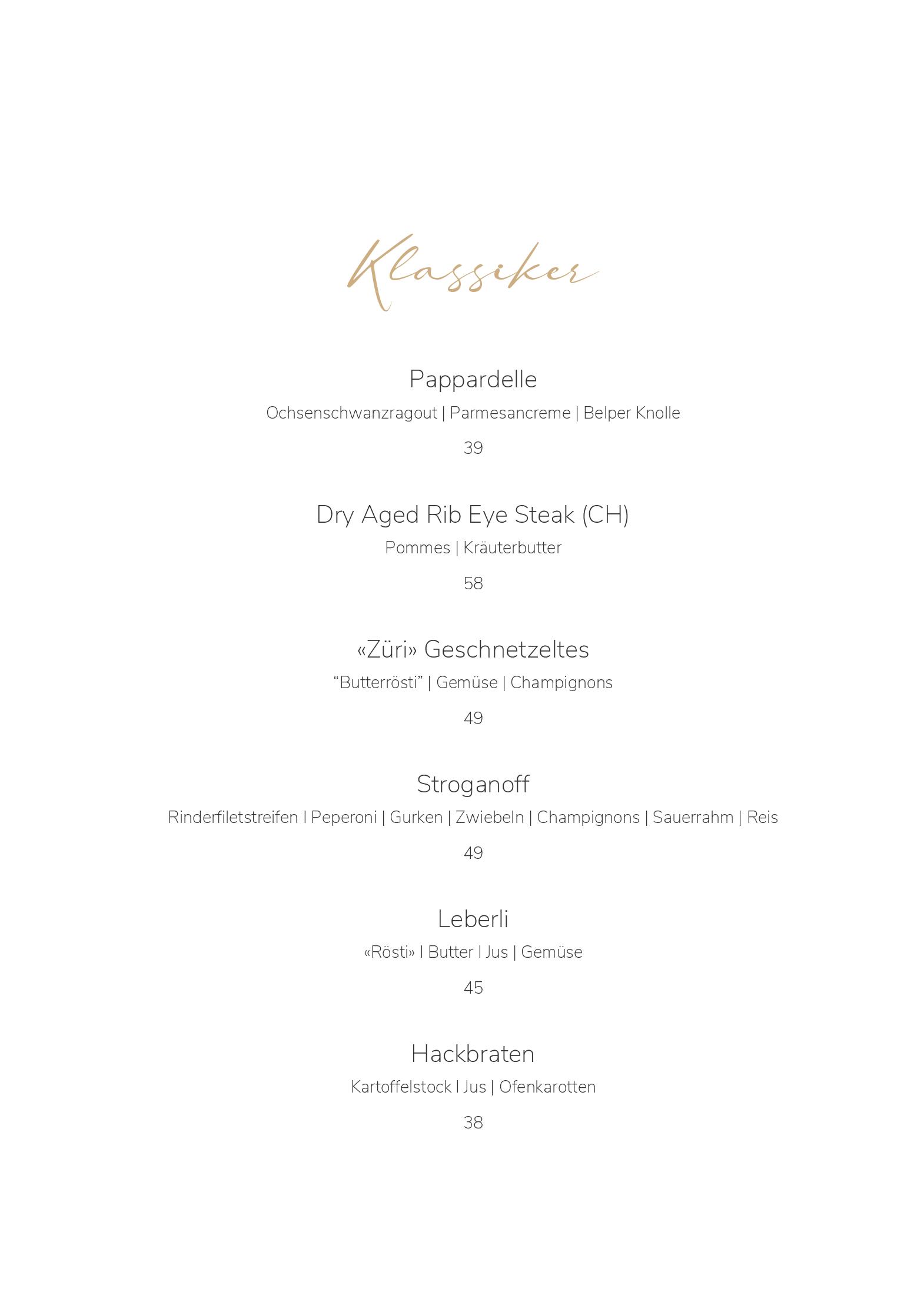 Speisekarte STRAUSS | Restaurant | Vineria & Bar in Winterthur, Seite 3