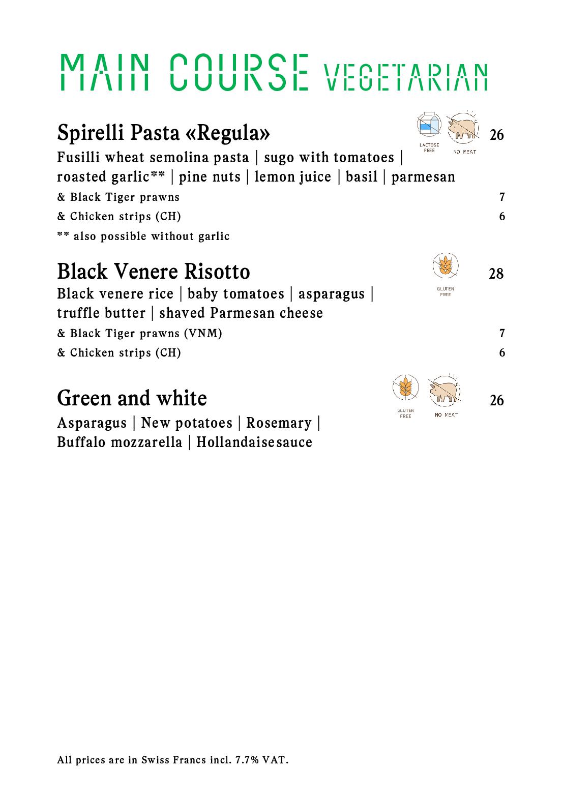 Speisekarte Buckhuser Restaurant in Zürich altstetten, Seite 6