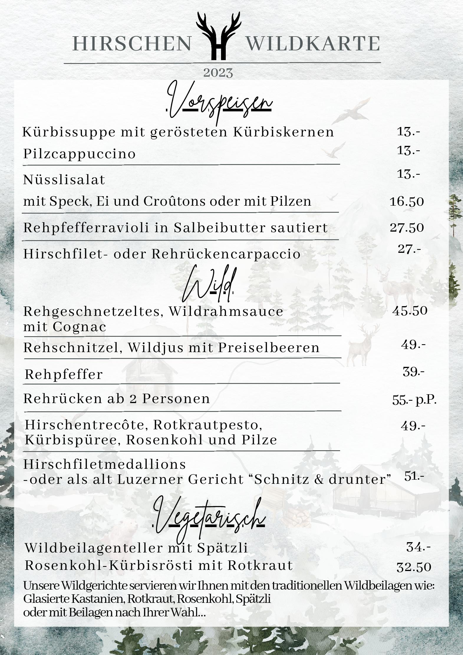 Speisekarte Hirschen Oberkirch in Oberkirch LU, Seite 8