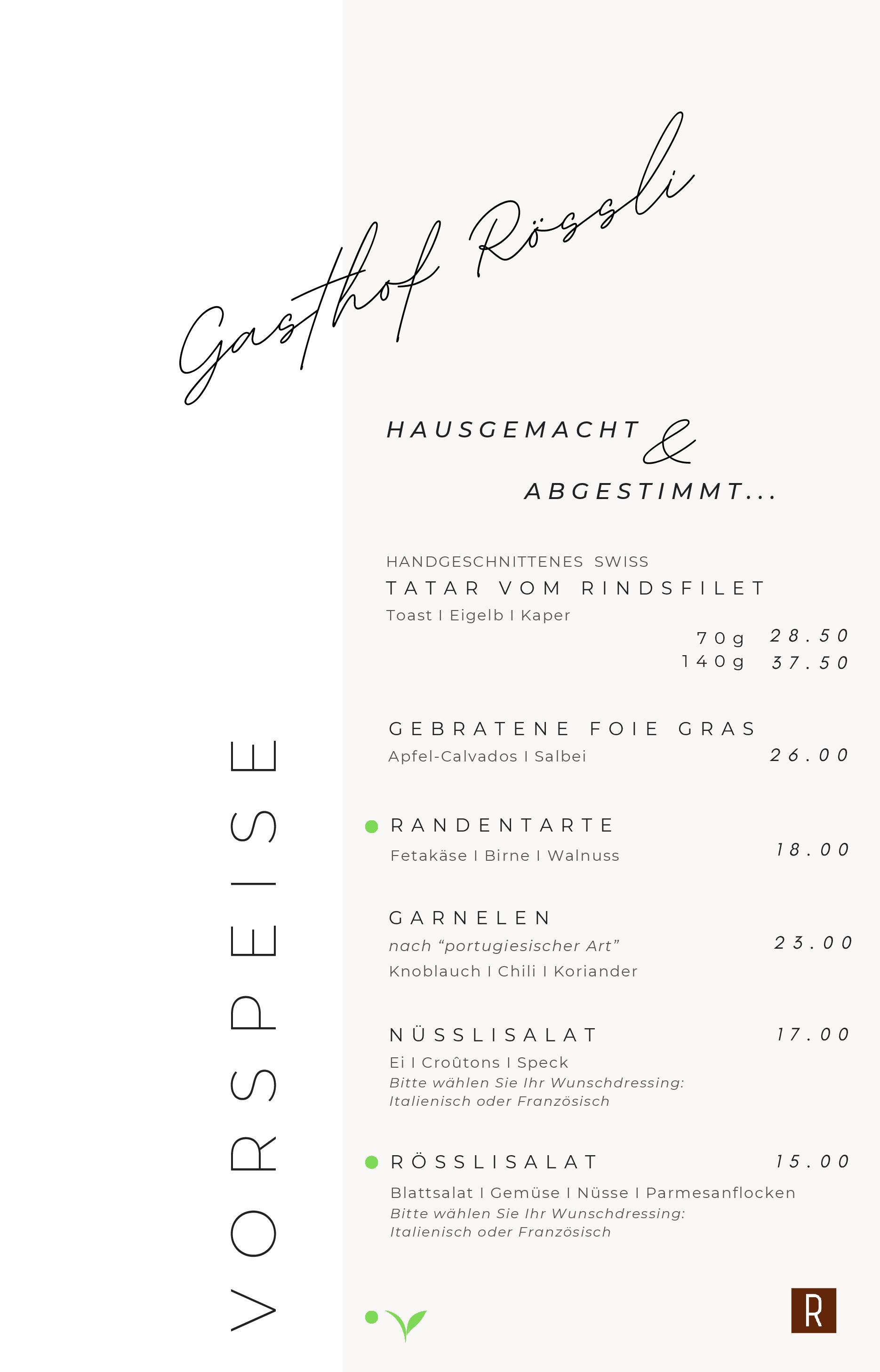 Speisekarte Rössli in Würenlos, Seite 10